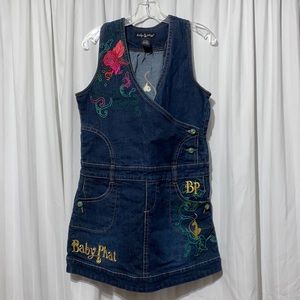 Baby Phat Denim Dress with Embroidery